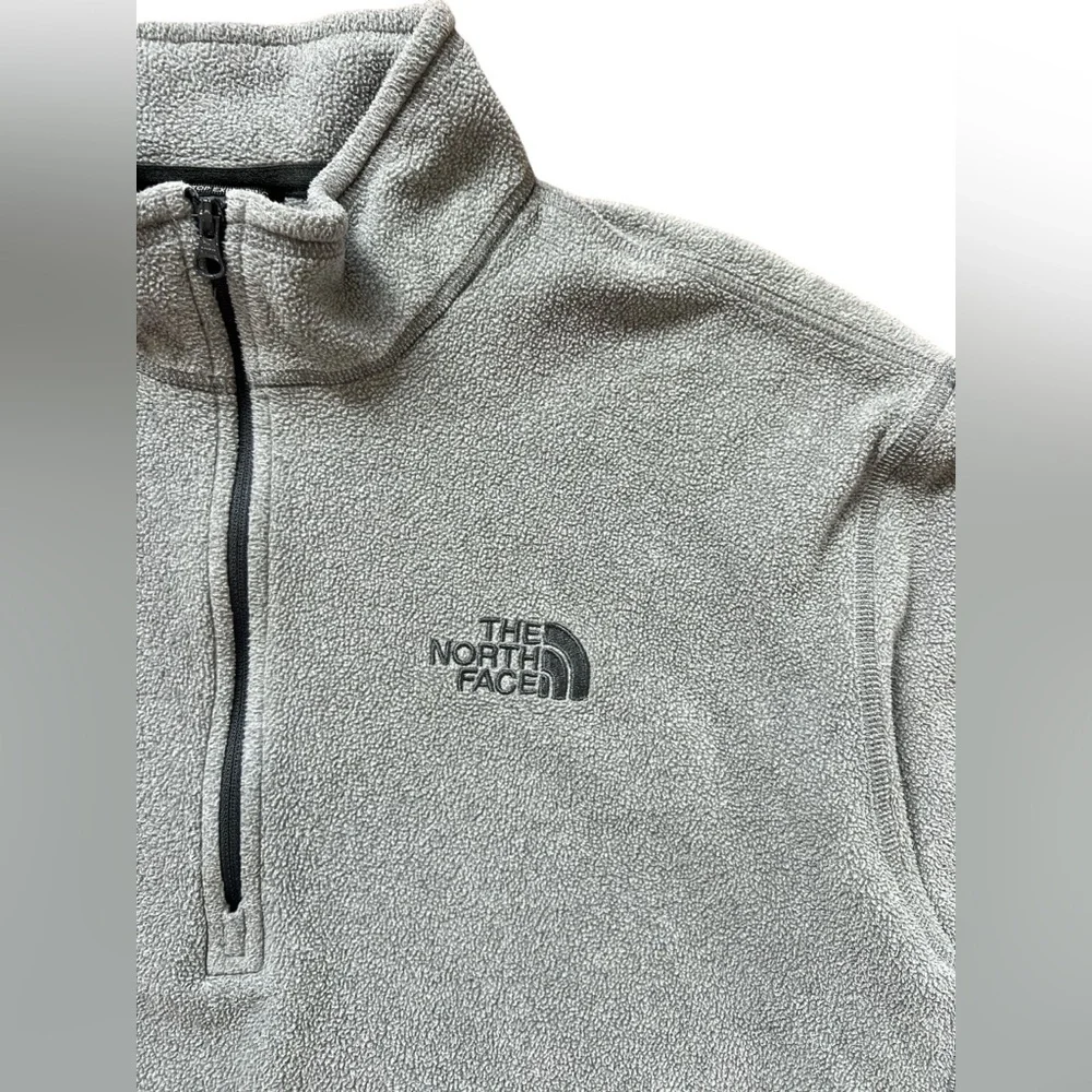 The North Face Sweatshirt Men's TKA 100 Glacier 1/4 Zip Fleece‎ Gray Size XL